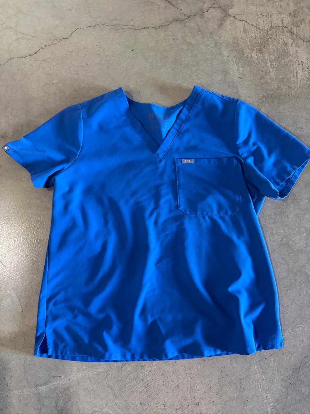 FIGS Catarina Women's V-Neck Scrub Top in Royal Blue